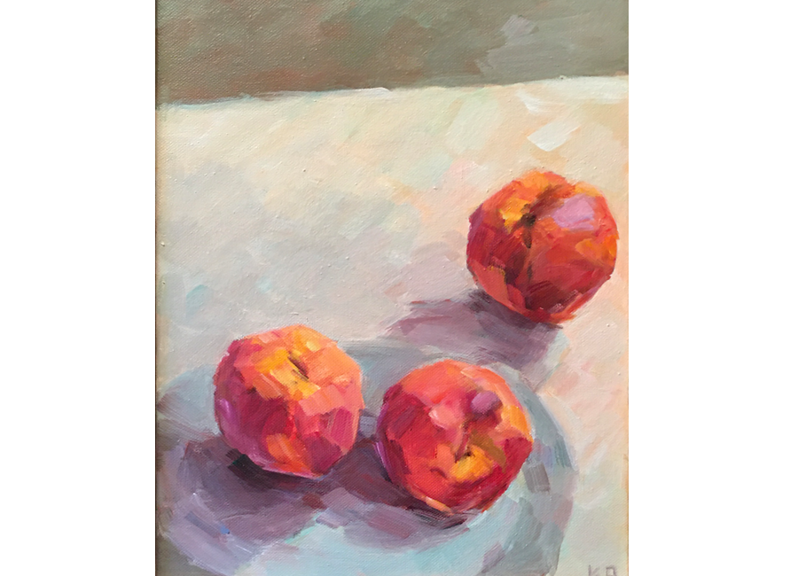 Peaches | 14"x11" | $1000